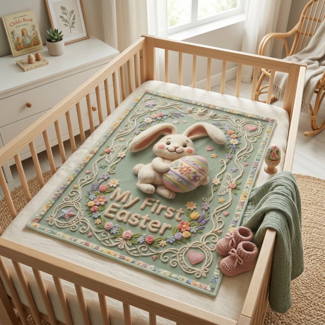 Personalized Baby’s First Easter Blanket  (Creator Uploaded)