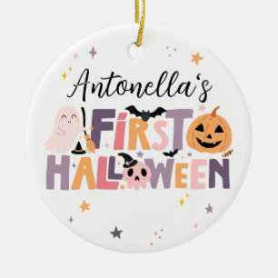 Personalized Baby’s First Halloween Ceramic Ornament