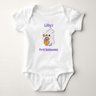 Personalized Baby’s First Halloween – Cute Ghost Baby Bodysuit
