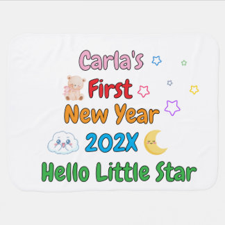 Personalized Baby’s First New Year – Cute Design Baby Blanket
