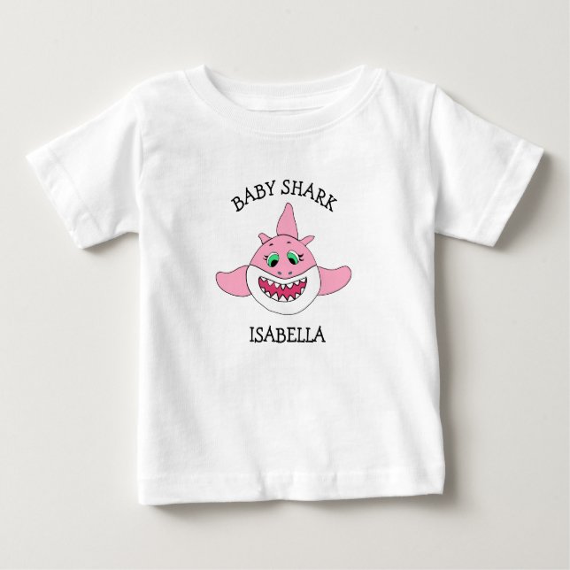 Personalized Baby Shark Baby's Baby T-Shirt (Front)