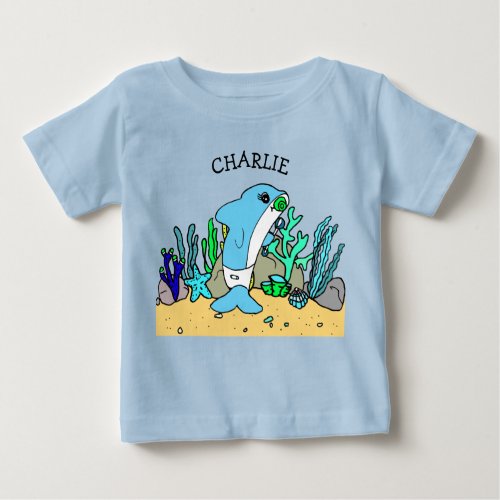 Personalized Baby Shark Babys Baby T_Shirt