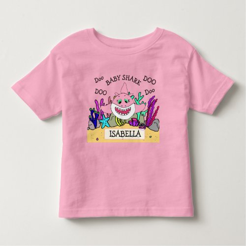 Personalized Baby Shark Babys Toddler T_shirt