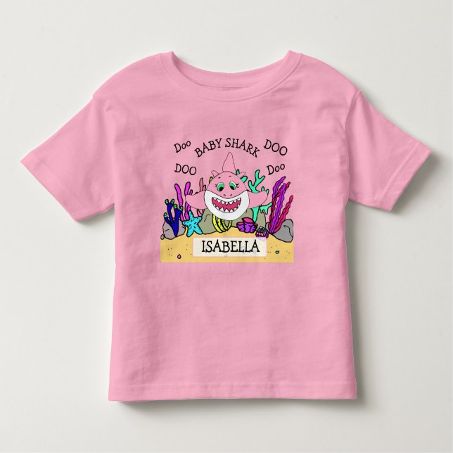 Personalized Baby Shark Baby's Toddler T-shirt (Front)