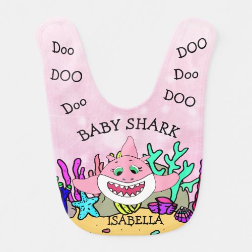 Personalized Baby Shark Doo Doo Doo Baby Bib