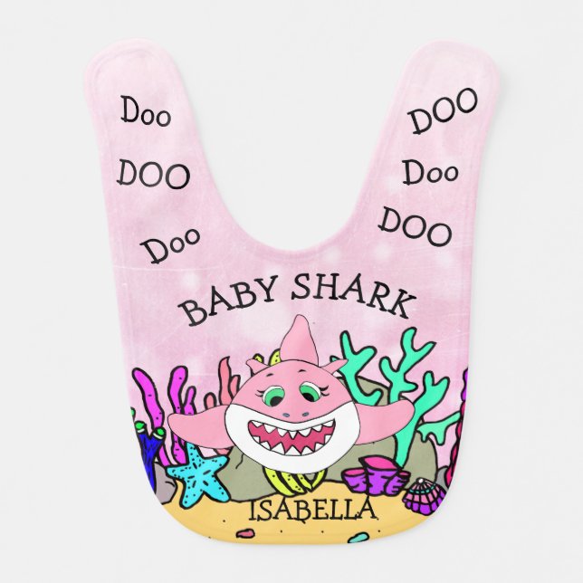 Personalized Baby Shark Doo Doo Doo Bib (Front)