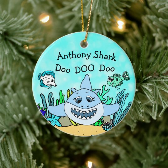 personalized baby shark ornament