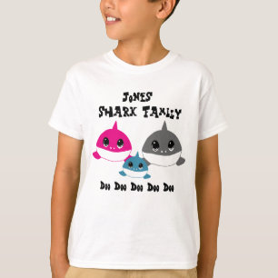 Personalized Baby Shark Family T-Shirt