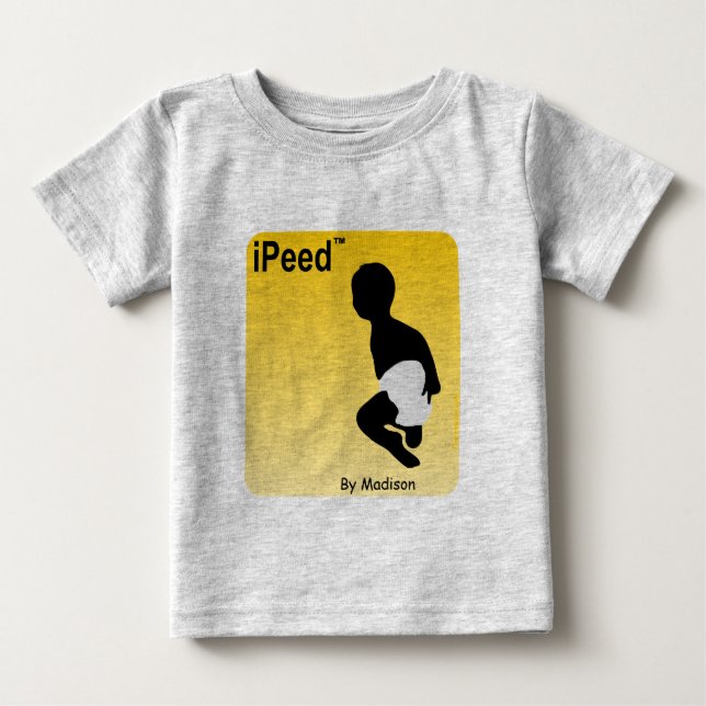 Personalized Baby Shirt, iPeed By Madison Baby T-Shirt (Front)