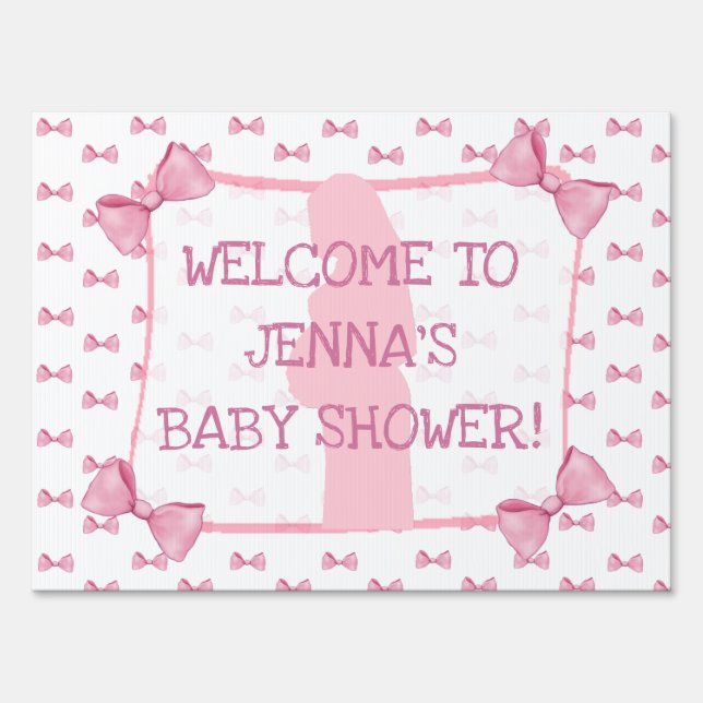 Personalized Baby Shower and Birth Announcement Sign (Back)