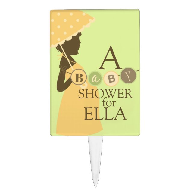 Personalized Baby Shower Cake Topper (Front)