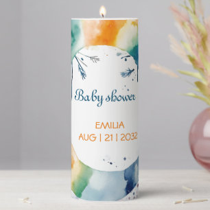 Personalized Baby Shower Candle - Custom Boho 