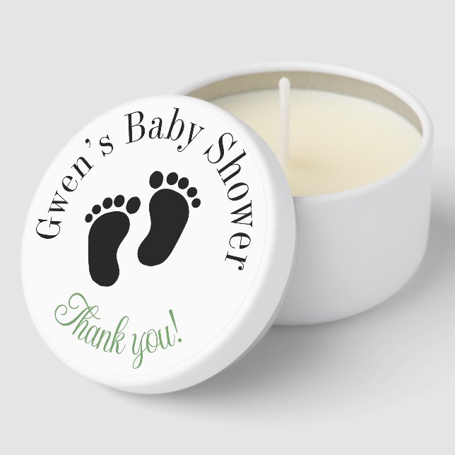 Personalized Baby Shower candles Mini Candle Favors (Corner)