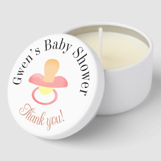 Personalized Baby Shower candles Mini Candle Favors (Corner)
