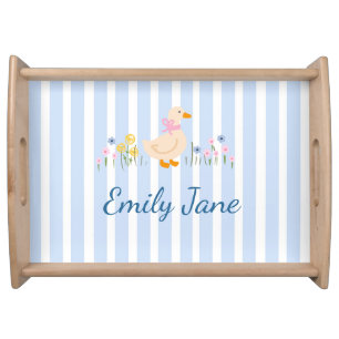 Personalized Baby Shower Christening Duckling Serving Tray