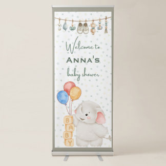 Personalized Baby Shower Elephant Banner