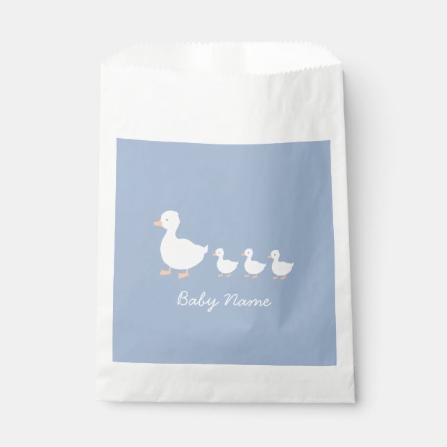 Personalized Baby Shower Favor Bags in Blue  (Front)