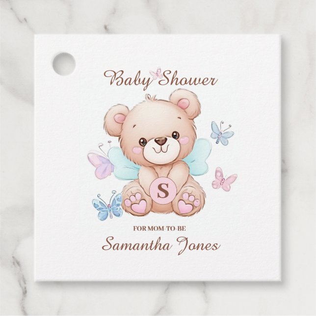 Personalized Baby Shower Favor Tags (Front)