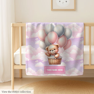 Personalized Baby Shower Gift We Can Bearly wait Baby Blanket