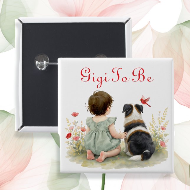 Personalized Baby Shower | Gigi To Be Button (Creator Uploaded)