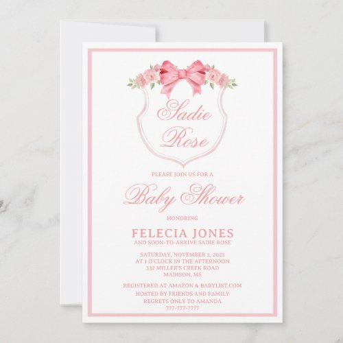 Personalized Baby Shower invitation 