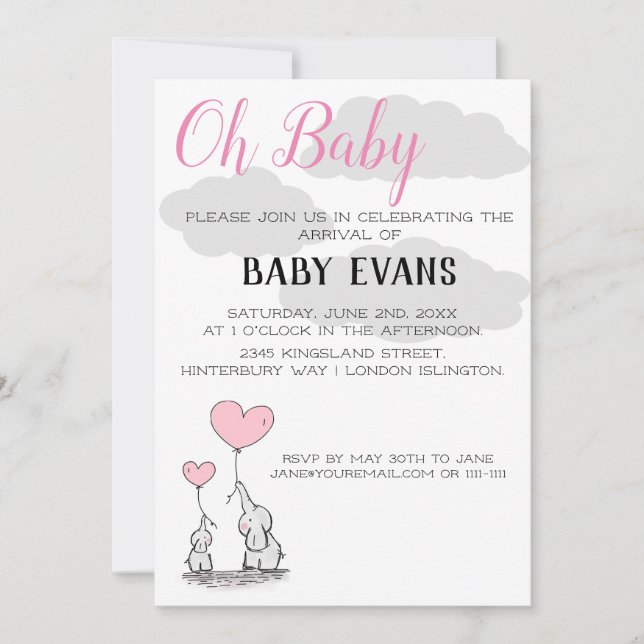Personalized Baby Shower Invitation (Front)