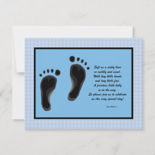 Personalized Baby shower invitations Baby feet