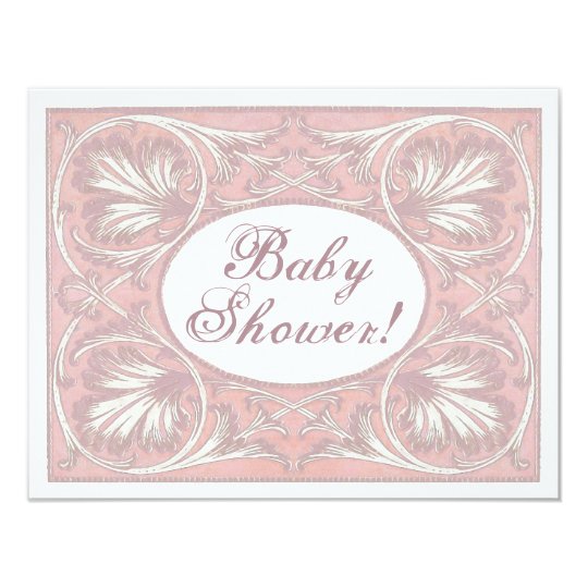 Personalized Baby Shower Invites, Vintage Blush Card