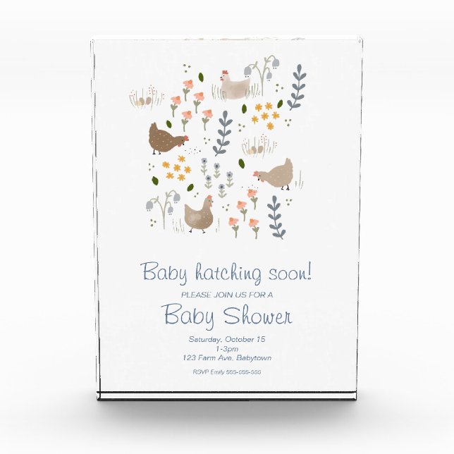 Personalized Baby Shower Keepskae Photo Block (Front)