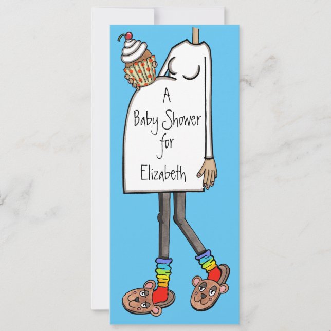 Personalized Baby Shower Medium Skin Tone Invitation (Front)