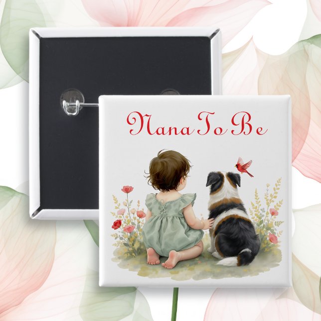 Personalized Baby Shower | Nana To Be Button (Creator Uploaded)