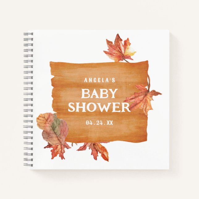 Personalized Baby Shower Notebook (Front)