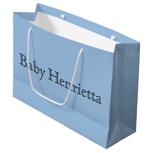 Personalized Baby Shower Party Favor Boy Girl Large Gift Bag (Front Angled)