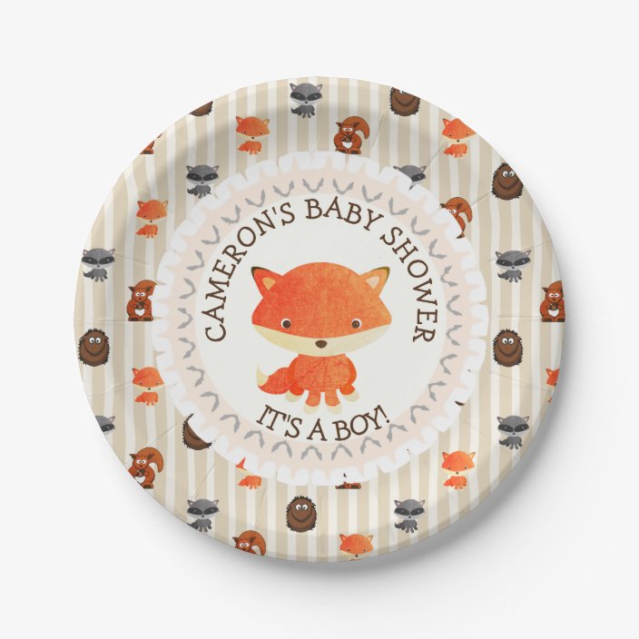 personalized baby shower plates