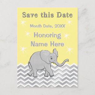 Personalized Baby Shower Save the Date Announcement Postcard
