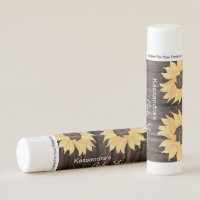 Personalized Baby Shower Sunflower Lip Balm