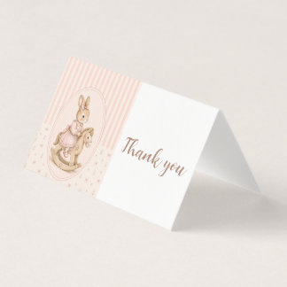 Personalized Baby Shower Thank You Card, Vintage
