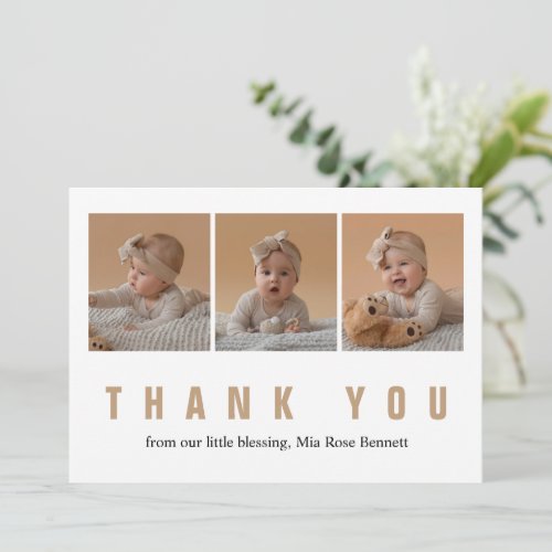 Personalized Baby Shower Thank You Card with Photo