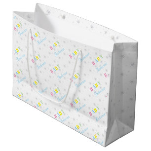 Personalized Baby Shower Tissue Paper Large Gift Bag