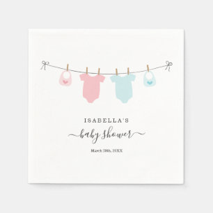 Personalized Baby Shower Twins Boy & Girl Napkins