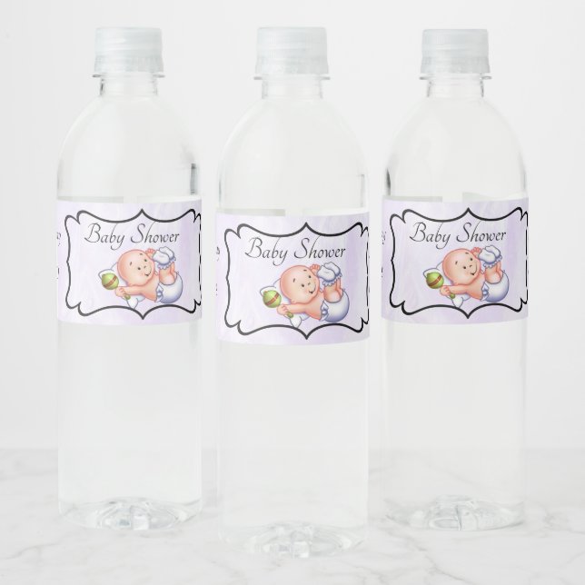 Personalized Baby Shower Water Bottle Label (Bottles)