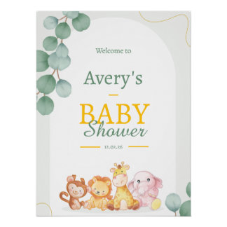 Personalized Baby Shower Welcome Sign