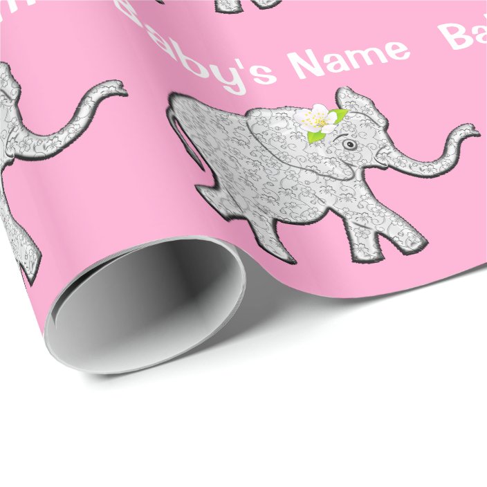 Personalized Baby Shower Wrapping Paper for Girls Zazzle