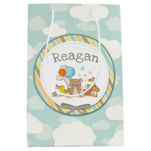 Personalized Baby Teddy Bear Giraffe Rubber Ducky Medium Gift Bag