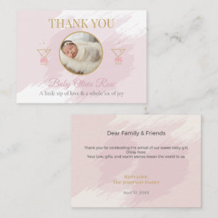 Personalized Baby Thank You Cards with Photo