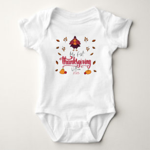 Personalized Baby Turkey First Thanksgiving Bodysuit