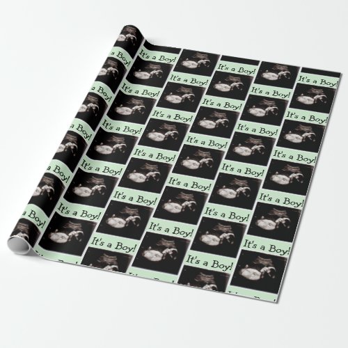 Personalized Baby Ultrasound Baby Shower  Wrapping Paper