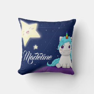 Personalized Baby Unicorn Throw Pillow
