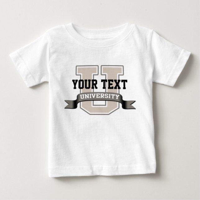 Personalized Baby University Baby T-Shirt (Front)