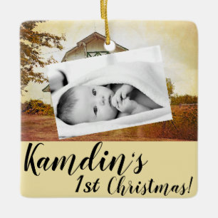 Personalized Baby XMAS Ornament Sunset Barn Countr